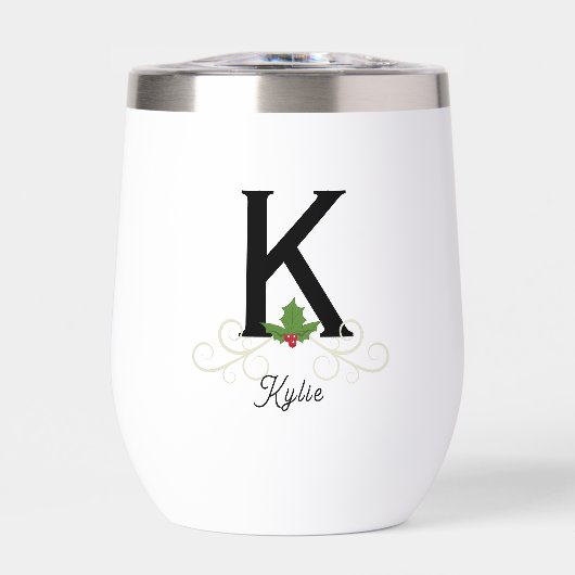 Monogramme Christmas Holly (Avant)