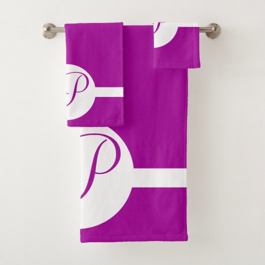 Monogramme circulaire violet clair (En situation)