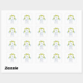 Monogramme citron Crest mariage autocollants (Feuille)