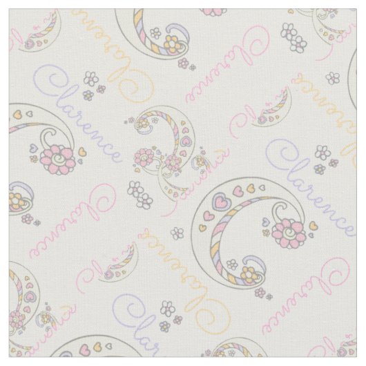 Monogramme Clarence lettre C nom tissu (Fermer)