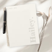 Monogramme Classic Élégant Minimal Ivory Blanc Nom