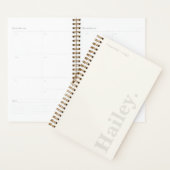 Monogramme Classic Élégant Minimal Ivory Blanc Nom (Devant avec enveloppe)