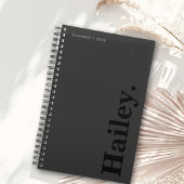 Monogramme Classic Élégant Minimal Nom noir