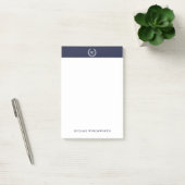 Monogramme Classic Élégant Nom Post-it® Notes (Bureau)