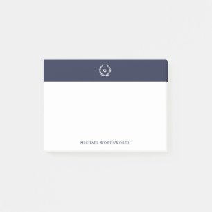 Monogramme Classic Élégant Nom Post-it® Notes 3x4