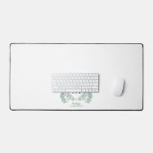 Monogramme classique à crête florale vert émeraude (Clavier et souris)