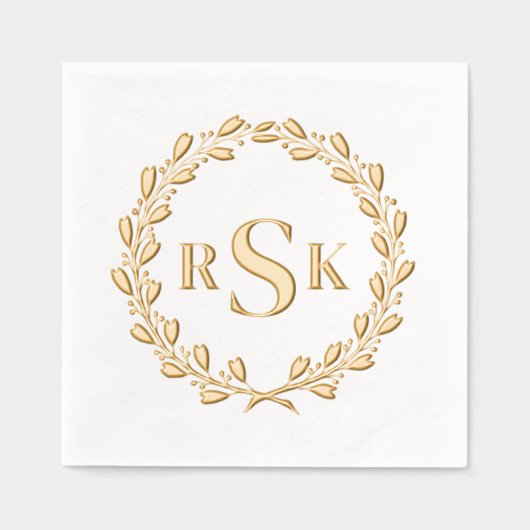 Monogramme classique de couronne florale (Recto)