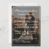 Monogramme classique Élégant Faire-part de mariage (Devant)