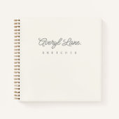 Monogramme classique élégant minimal ivoire livre  (Devant)