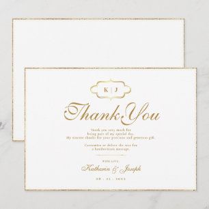 MONOGRAMME CLASSIQUE ET MERCI DE CALLIGRAPHIE ROMA