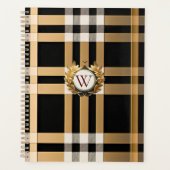 Monogramme Classique Gris Plaid, Noir & Beige (Devant)