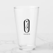 Monogramme classique initial O avec verre de nom d (Devant)