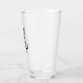 Monogramme classique M initial avec verre de nom d (Gauche)
