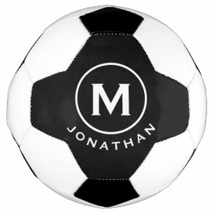 Monogramme classique minimal noir blanc