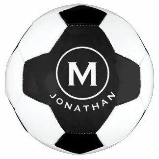 Monogramme classique minimal noir blanc