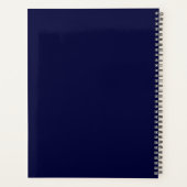 Monogramme classique minimal Nom Date Marine Bleu (Dos)