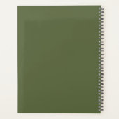 Monogramme classique minimal Nom Date Olive (Dos)