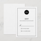 MONOGRAMME CLASSIQUE | RÉPONSE AU MARIAGE (Devant / Derrière)