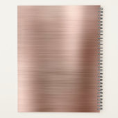 Monogramme classique Rose métallique brossé simple (Dos)