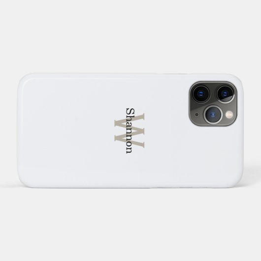 Monogramme classique simple avec coque iphone de n (Dos (Horizontal))