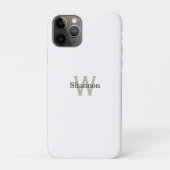 Monogramme classique simple avec coque iphone de n (Dos)