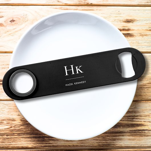 Monogramme classique simple moderne noir Monogramm