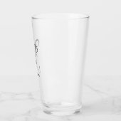 Monogramme classique V initial avec verre de nom d (Gauche)