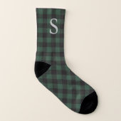 Monogramme classique vert noir de bison tartan pla (Droite extérieur)