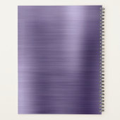 Monogramme classique violet brossé en métal de min (Dos)