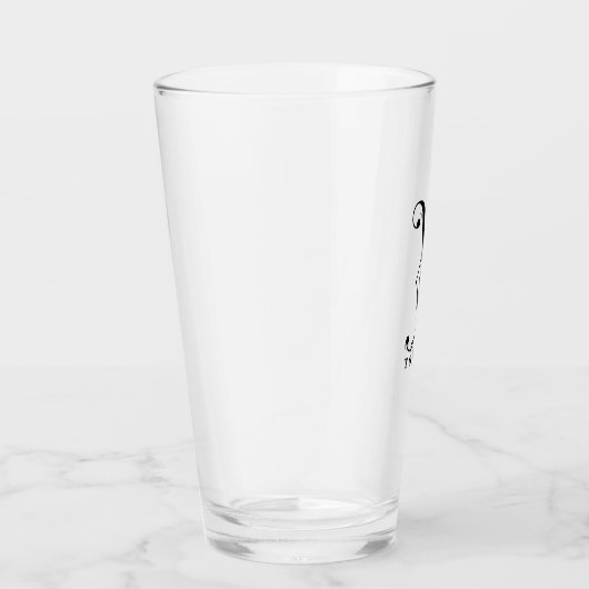 Monogramme classique Y initial avec verre de nom d (Droite)