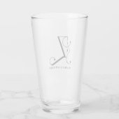 Monogramme classique Z initial avec verre de nom d (Dos)