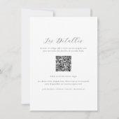 Monogramme Code QR 3 Photos Invitation de Mariage (Dos)