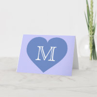 Monogramme coeur bleu bébé