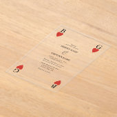 Monogramme Coeurs de la carte de jeu Faire-part de (Poser)