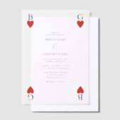 Monogramme Coeurs de la carte de jeu Faire-part de (Compenser)