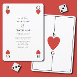 Monogramme Coeurs de la carte de jeu Faire-part de<br><div class="desc">Un monogramme unique coeurs jouant style carte mariage design. Un design impressionnant qui utilise des éléments de jeu de cartes pour créer un design de papeterie mariage unique. Un élégant monogramme de mariage de coeur rouge. Un design de carte à jouer unique avec des éléments modernes. Des articles de papeterie...</div>