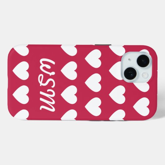 Monogramme Coeurs iPhone / coque ipad (Verso (horizontal))