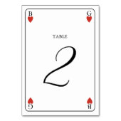 Monogramme Coeurs Jouer Carte Mariage Numéro de ta (Dos)