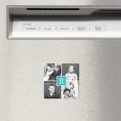 Monogramme Collage de photo personnalisée Magnet T (In Situ (Lave-vaisselle))