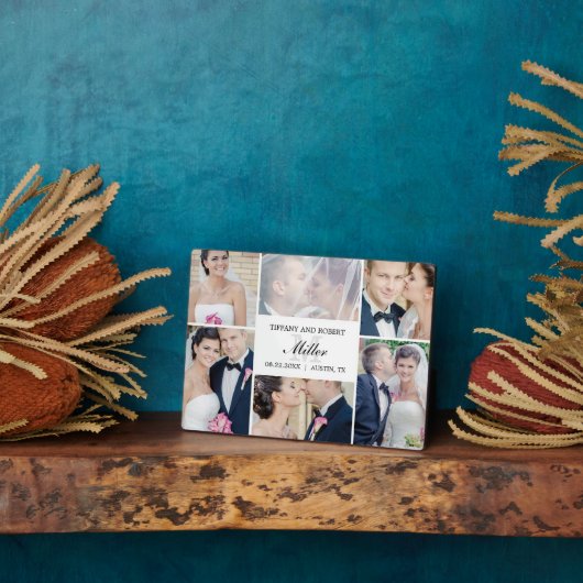 Monogramme Collage ÉDITABLE Plaque de COULEUR avec (Côté)