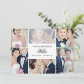 Monogramme Collage Photo Mariage Faire-part (Debout devant)