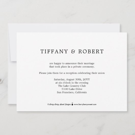 Monogramme Collage Photo Mariage Faire-part (Dos)