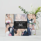 Monogramme Collage Photo Mariage Faire-part (Debout devant)