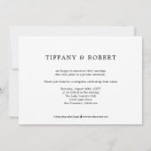 Monogramme Collage Photo Mariage Faire-part (Dos)