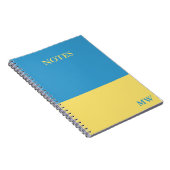 Monogramme Color Block Carnet Sky Blue & Yellow (Côté Droit)