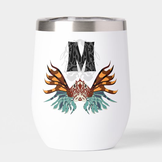 Monogramme coloré de poisson rouge (Arrière)