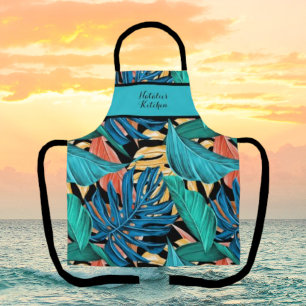 Monogramme Colorful Tropical Imprimer Tablier De C