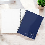 Monogramme commercial bleu marine initial<br><div class="desc">Séjournez organisé en style avec ce carnet initial monogramme professionnel. Doté d'un design épuré et minimaliste et d'un monogramme audacieux sur la couverture, ce carnet est parfait pour les professionnels, les étudiants ou toute personne qui apprécie la papeterie personnalisée. Ses pages de haute qualité sont idéales pour noter des notes,...</div>