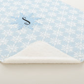 Monogramme confortable Snowflake Sherpa Couverture (3/4)
