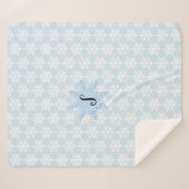 Monogramme confortable Snowflake Sherpa Couverture (Devant (Horizontal))